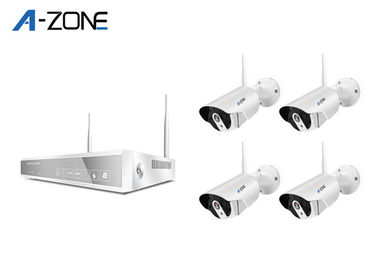 Cina Rumah Mini 4 Wireless Camera Kit CCTV Dengan Perekam Motion Detection pemasok